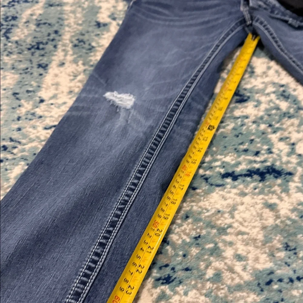 Miss Me Blue Denim Bootcut Jeans with Black & Silver Embroidered Pockets - Picture 5 of 9